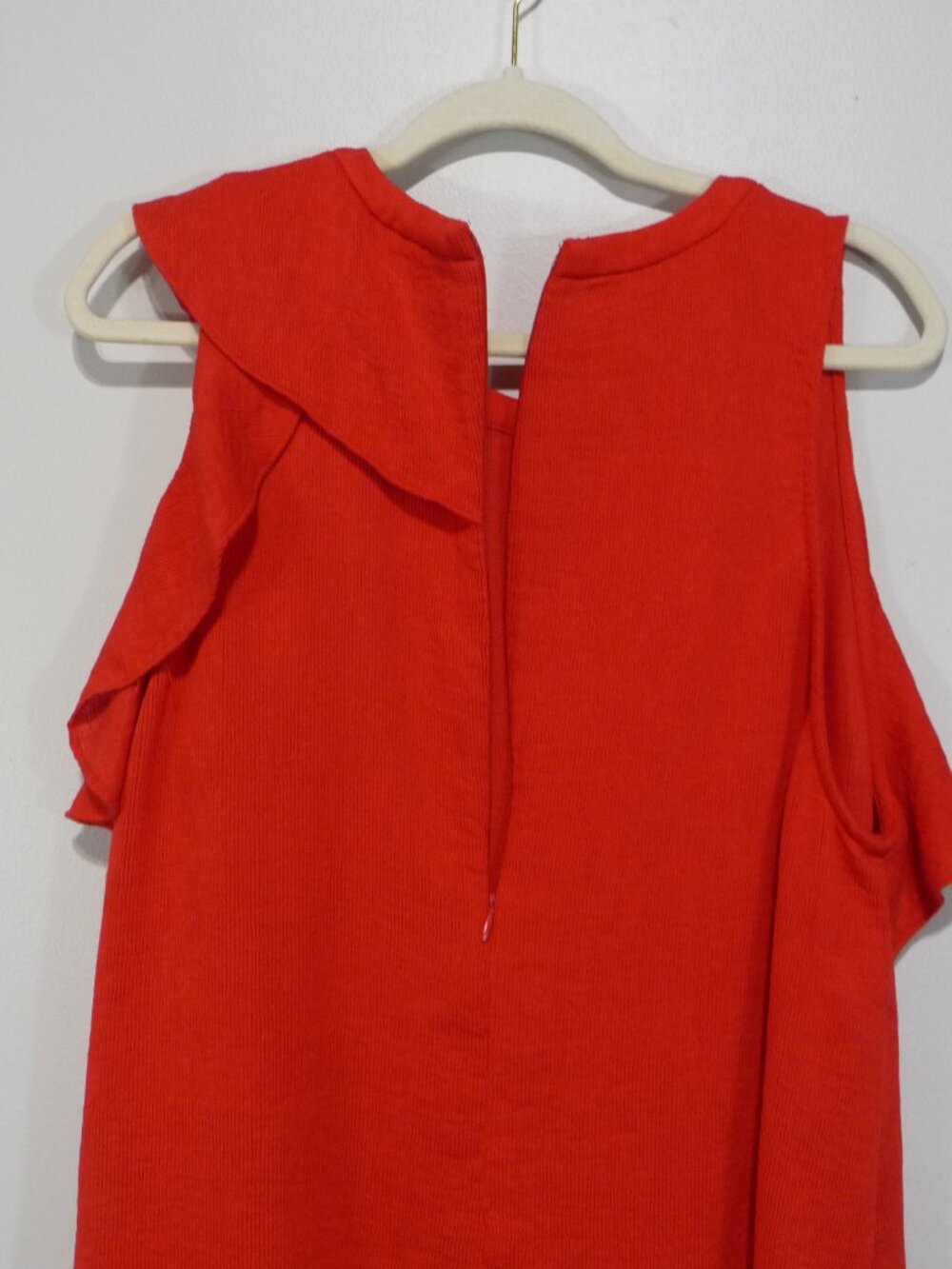 RACHEL ROY SIZE XXL RED SLEEVELESS RUFFLE TOP - Picture 5 of 8